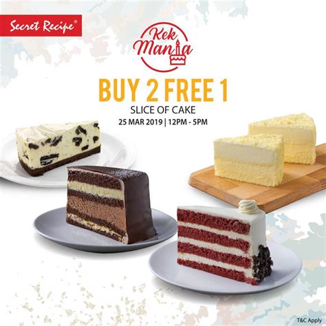 Buy 2 Free 1 Slice Of Cake At Secret Recipe Megasales