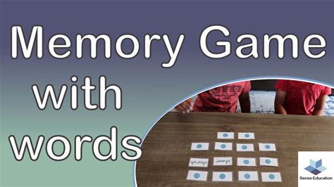 Phonics Memory Game Learn To Read Sense Education Youtube