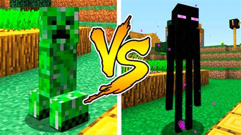 Minecraft Creeper Vs Enderman Battle In Minecraft Youtube