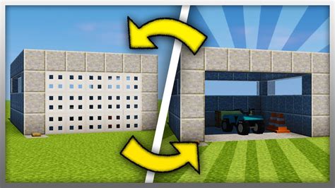 How To Build A Working GARAGE DOOR Minecraft YouTube