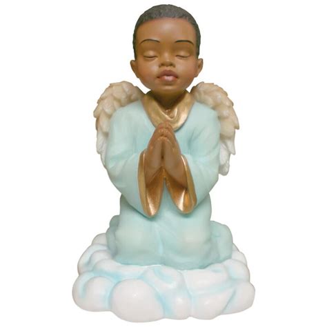 African American Praying Boy Angel Figurine 425 In 2020 Black