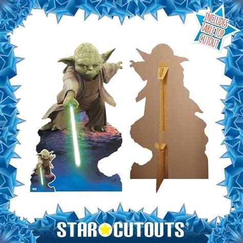 Star Wars Yoda With Lightsaber Life Size Cardboard Cut Out