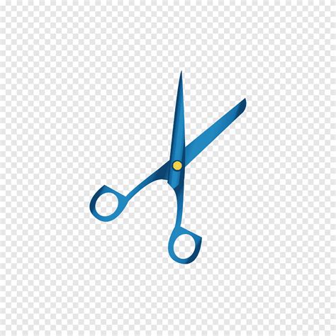 Comb Hairdressing Scissors Blue Angle Png Pngegg