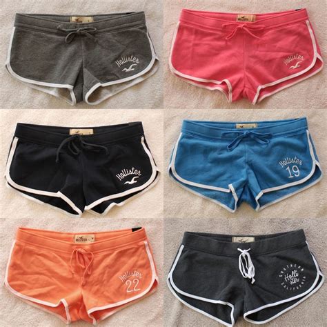 New Hollister Women Athletic Lounge Sweat Shorts Curved Hem Casual