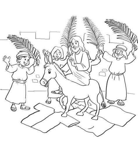 Free Printable Children S Palm Sunday Coloring Pages Jesyscioblin