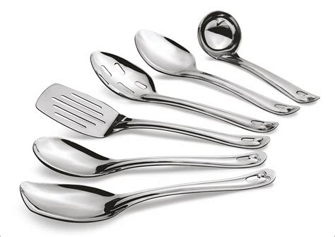 Stainless Steel 6 Pieces Cooking And Serving Spoons Set Miinox Wares