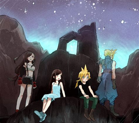 Tifa Lockhart And Cloud Strife Final Fantasy And 1 More Drawn By Mare