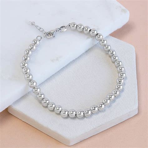 Sterling Silver Round Beads Bracelet By Martha Jackson Sterling Silver