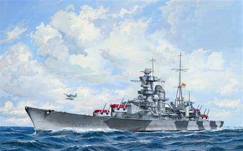 Рисунок German Heavy Cruiser Admiral Hipper на рабочий стол Флот War