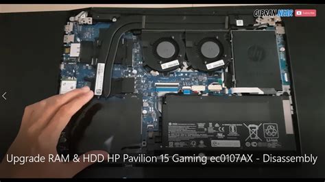 Upgrade RAM HDD HP Pavilion Gaming 15 Ec0107AX Disassembly YouTube