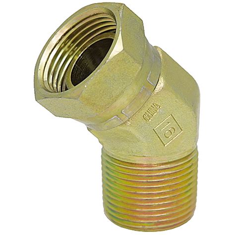 34 Npt Male X 12 Npt Female Swivel 45 Degree Elbow 1503 12 08