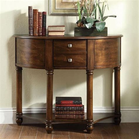 Demilune Cherry Console Table Coaster Furniture Furniturepick