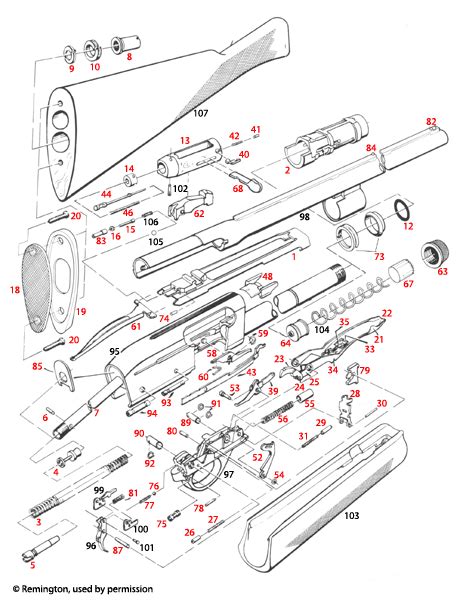 Remington 1100 Special Field Schematic Brownells Uk