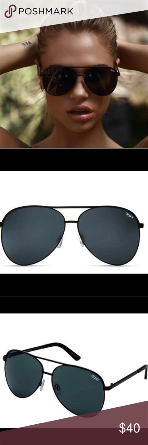 Quay Australia Vivienne Black Aviator Sunglasses Black Aviator Sunglasses Aviator Sunglasses