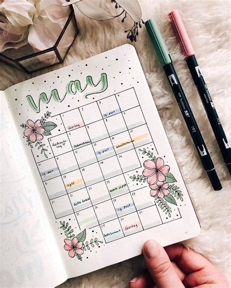I can totally see why people are in love with starting up a bullet journal. May Bullet Journal Themes - 30 Ideas to Inspire You in ...