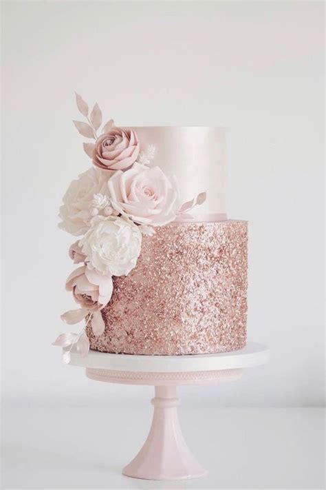 Amazing Wedding Cakes Luxury Wedding Cake With Rose Gold Wedding Cake Roses Sparkly Wedding