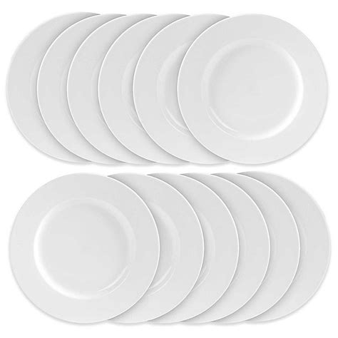 Everyday White By Fitz And Floyd Rim Dinner Plates Set Of 12 Bed