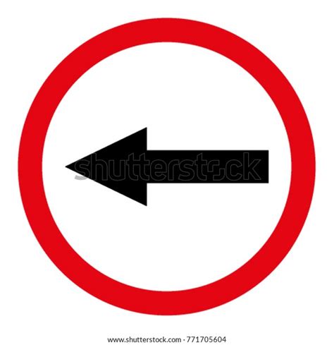 One Way Left Traffic Signs Design Stock Vector Royalty Free 771705604