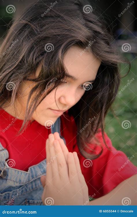 Teen Girl Praying Stock Photo Image Of Femininity Person 6055544