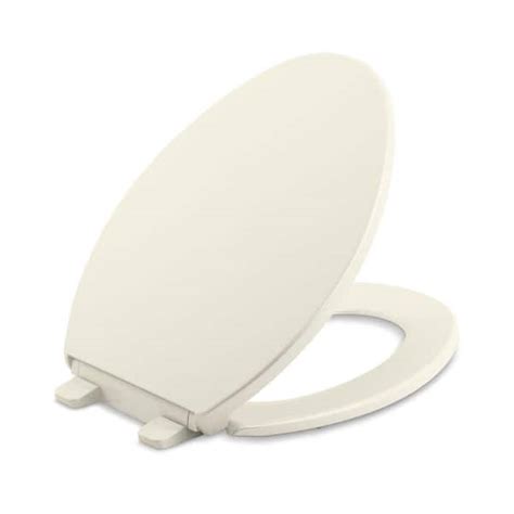 Kohler Brevia Quiet Close Elongated Closed Front Toilet Seat In Biscuit
