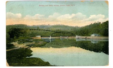 Croton Lake Ny Bridge And Gate House Postcard Westchester County Ebay