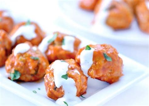 Easy Buffalo Chicken Meatballs Oven Slow Cooker Or Instant Pot