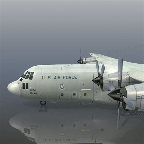 Lockheed C 130 Hercules Model 3d 199 3ds Fbx Flt Lwo Max Obj