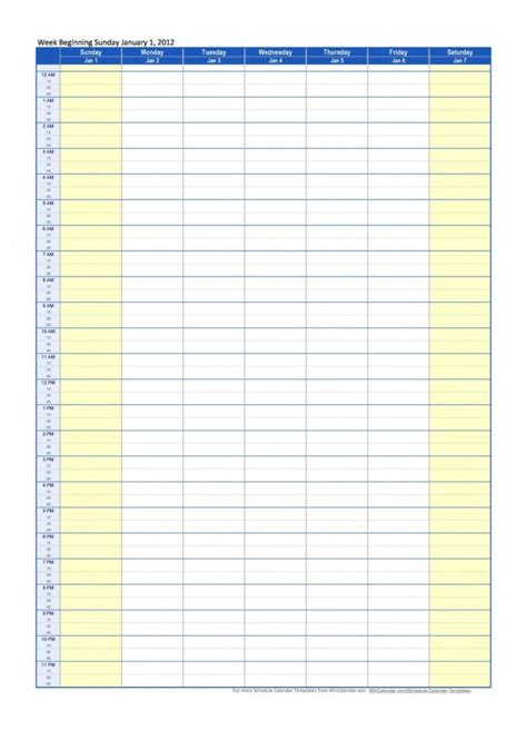 Work Schedule Templates in Excel & Word Format