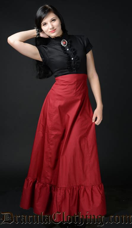 Red High Waist Skirt