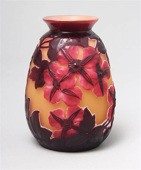 Gallé Galle Blownout Clematis Vase Art Deco Glass Vintage Art Glass Glass Art