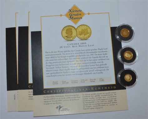 World 3 Coins The Smallest Gold Coin Collection 2009 Catawiki