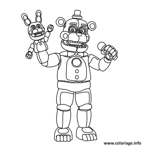 Coloriage Fnaf Freddy Funtime JeColorie