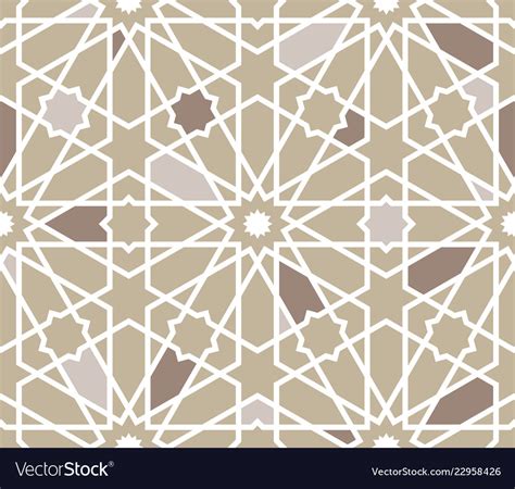 Moroccan Islamic Style Geometric Tile Pattern Vector Image