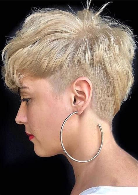 Chic Undercut Short Pixie Hair Style Design For Cool Woman Mycozylive Com