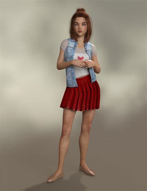 Pleated Skirt Outfit For Genesis 8 Females Best Daz3d Poses