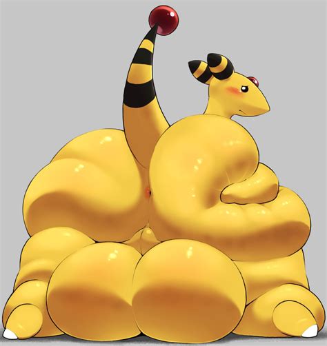 Rule 34 Ampharos Anthro Anus Ass Balls Bent Over Big Balls Big Butt Blush Bubble Butt