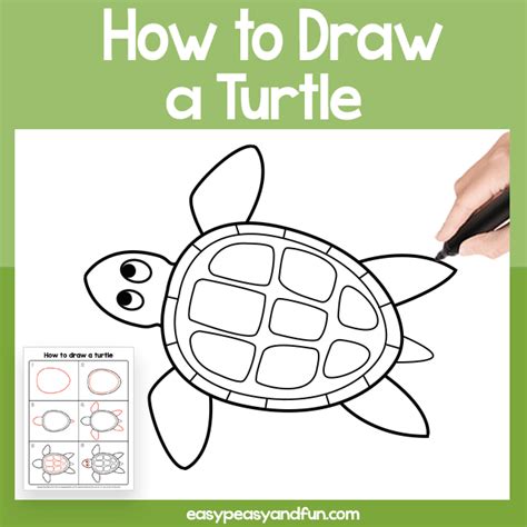 How To Draw A Turtle Step By Step Drawing Tutorial Easy Peasy And Fun