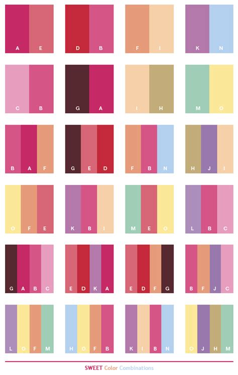 Sweet Color Schemes Color Combinations Color Palettes For Print CMYK