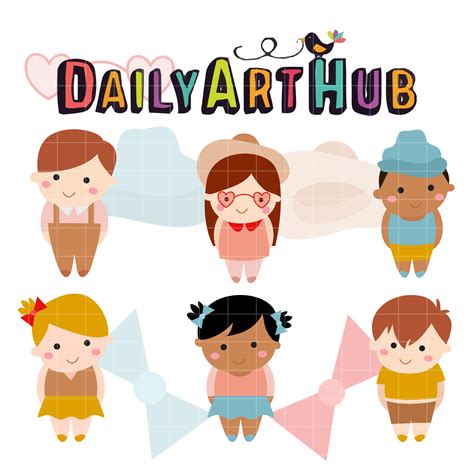 Cute Kids Clip Art Set Daily Art Hub Free Clip Art