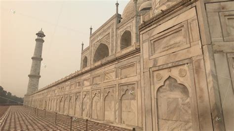 Agra India November 10 2019 Taj Mahal Walls With Patterns On The