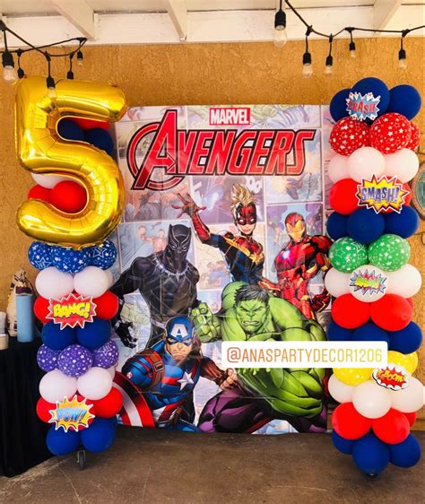 Avengers Backdrop Avengers Theme Birthday Toddler Birthday Party