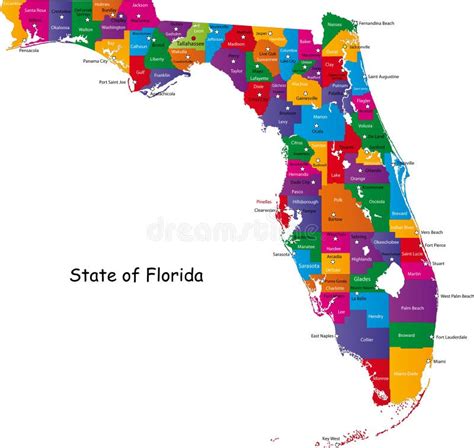 Estado De La Florida Ilustración Del Vector Ilustración De Americano