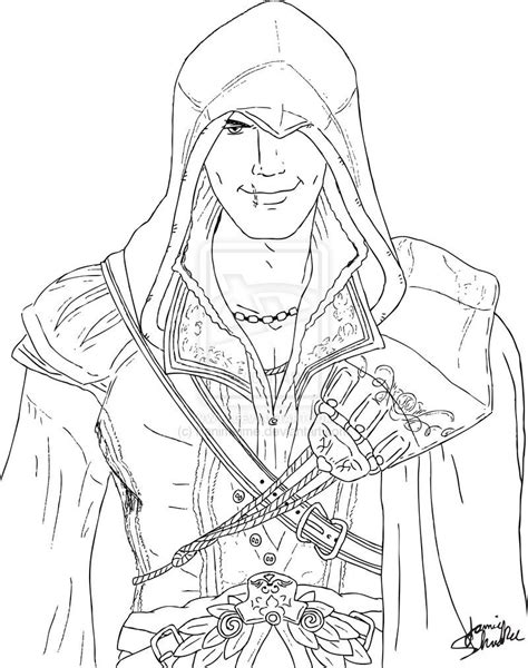 Caricature Coloring Sheets Coloring Pages Assassins Creed 3
