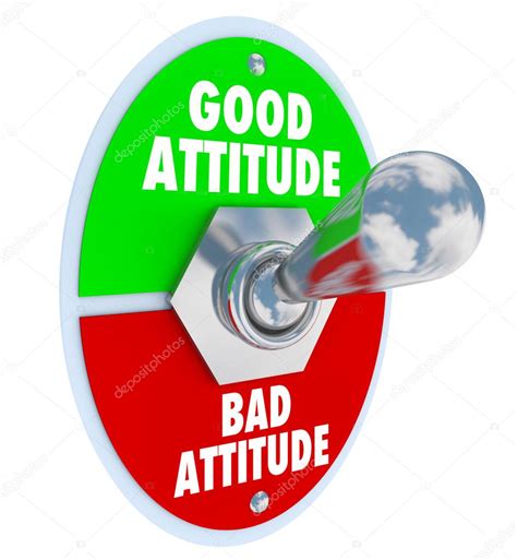 Good Vs Bad Attitude Toggle Switch — Stock Photo
