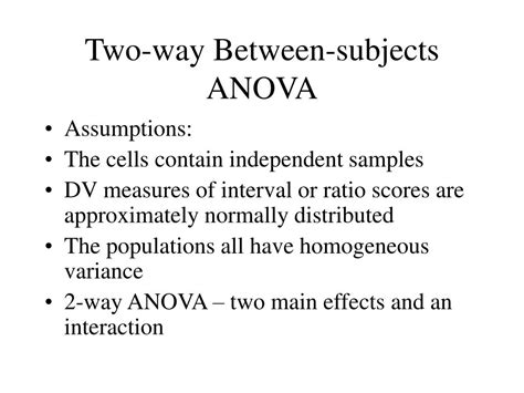 PPT Two Way ANOVA PowerPoint Presentation Free Download ID