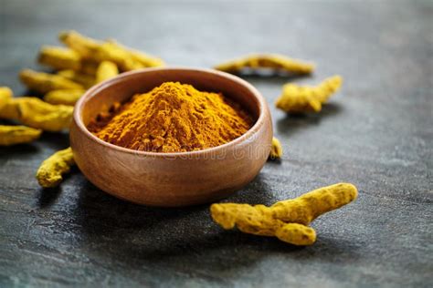 Turmeric In A Bowl Stock Image Image Of Cooking Golden 122486735