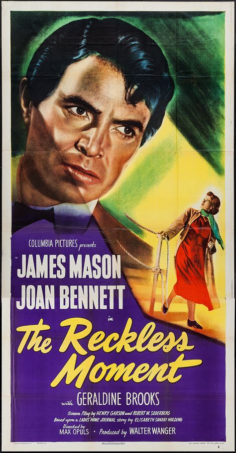 The Reckless Moment (Columbia, 1949). Three Sheet (41
