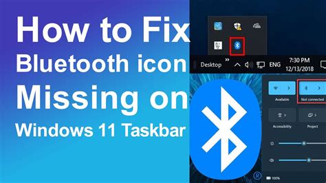 How To Fix Bluetooth Icon Missing On Windows Taskbar Youtube