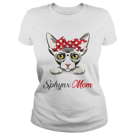 Exclusive graphic designs on super soft 100 shirt text: Sphynx Cat Mom shirt - Trend Tee Shirts Store