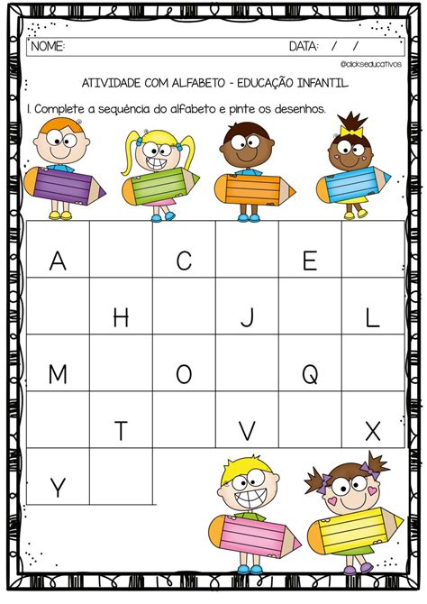 Atividades Com Alfabeto Para Educação Infantil